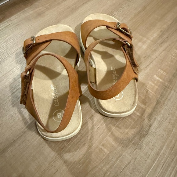 Cat & Jack Toddler Shaelyn Sandals Cognac 8T - Picture 3 of 5
